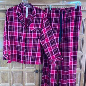 Victoria's Secret Cotton Plaid Pajama Set Medium NWT